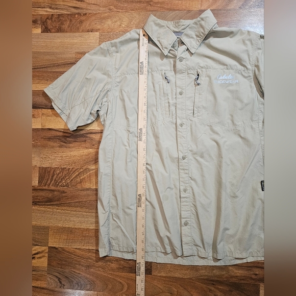 Cabela's Guidewear Men's XL Beige Button Vented Nylon Shirt - Picture 8 of 11